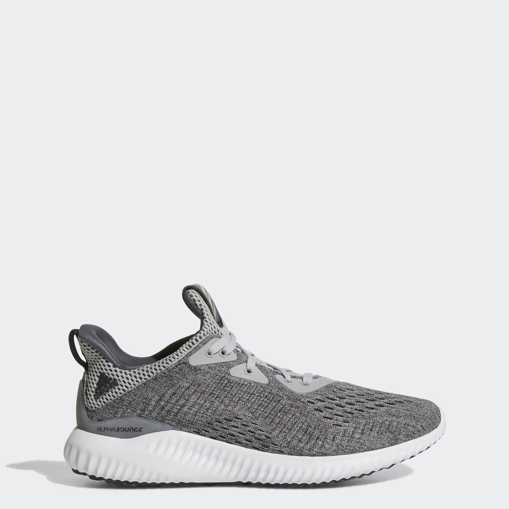 Adidas Alphabounce Em - παπουτσια για τρεξιμο για αγορια - Γκρι/Γκρι/Ασπρα,Μέγεθος: EU 27 – 39 1/3 (